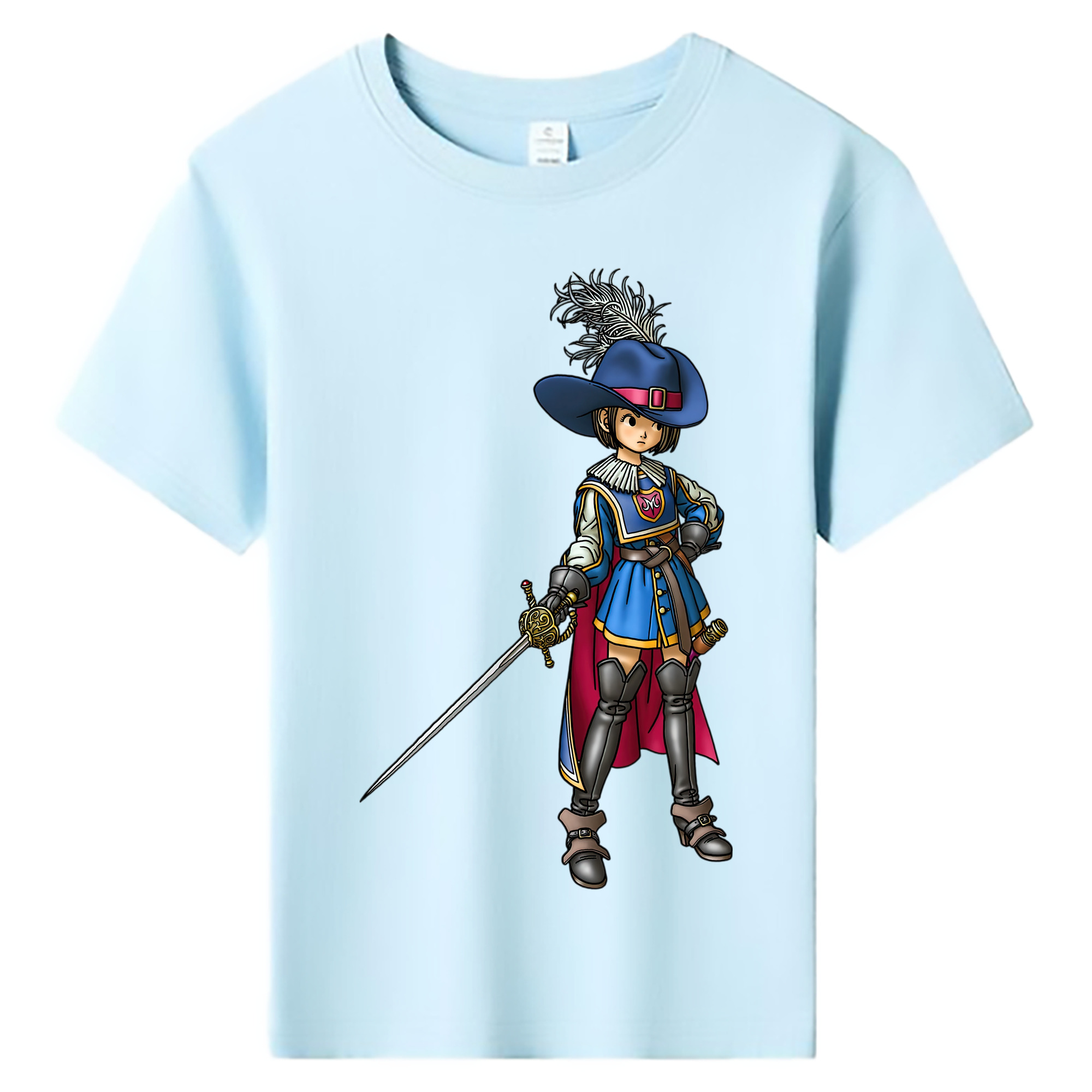 （画像用） ドラゴンクエスト Doragon Kuesuto Dragon Quest 綿100％キッズTシャツ（フロントプリント）